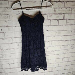 Garage Navy Lace Dress with Lining